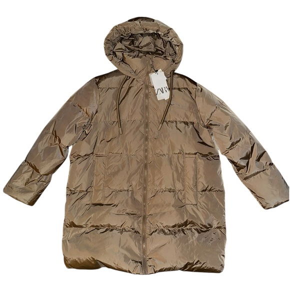 NWT ZARA Water And Wind Protection Hooded Down  Blogger Favorite Coat - Picture 13 of 16